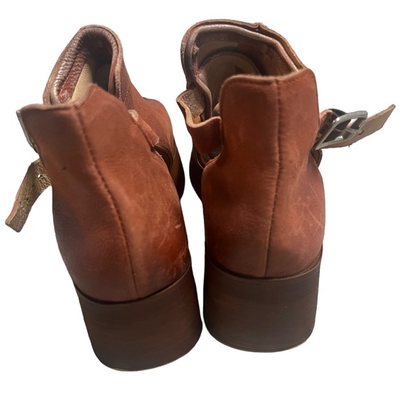 ✅Miz Mooz Leather Wedge Sandals Gloria Brick Sz 40 - Picture 5 of 9